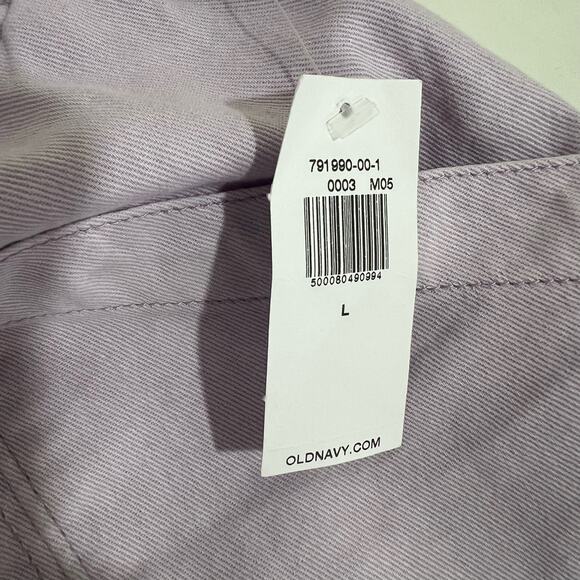 Old Navy Purple Belted High Waisted Twill Shorts Size Large New - Picture 8 of 9